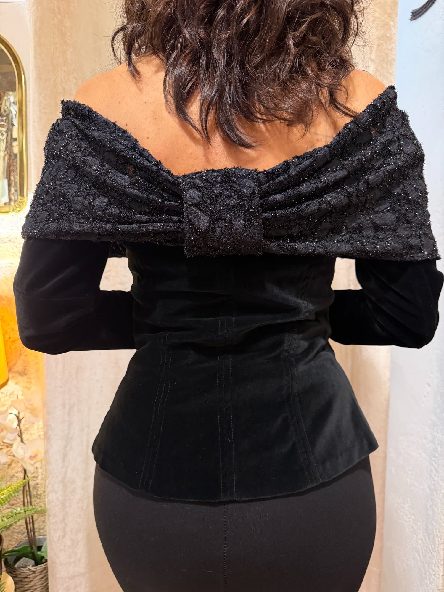 Top in velluto Maria Grazia severi anni 80